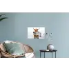 Schotse hooglander - Krant - Toilet - WC - Wit - Koe Muursticker klein -plant