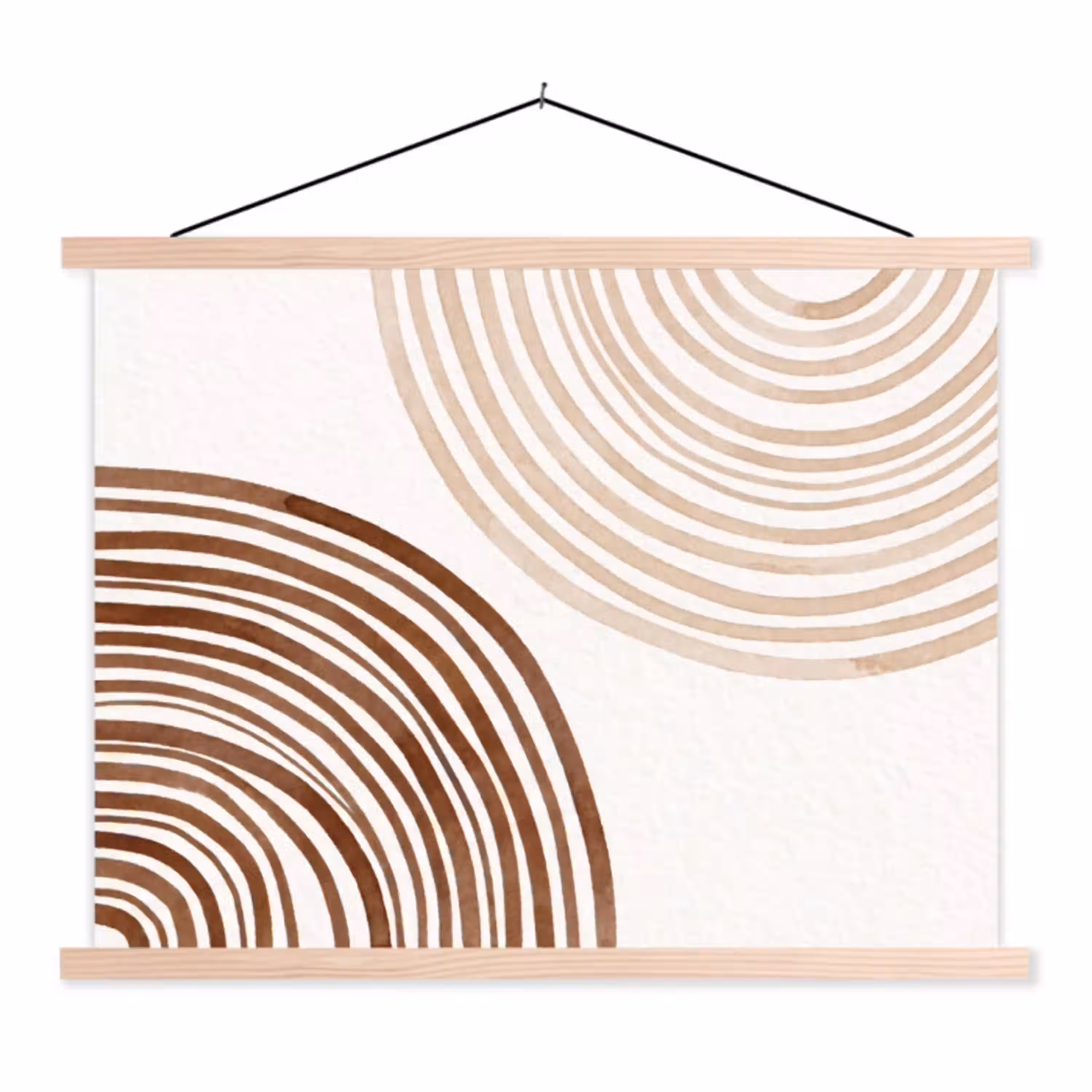 Lijnen - Minimalistisch - Kunst textielposter latten blank klein -3d