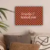 Tequila texted you - Glas - Vierkanten - Oranje canvas 2cm klein -sfeer1