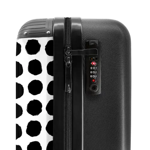 Ruwe stippen in rastervorm NBS - Handbagage koffer - Volwassenen Unisex middel -slot