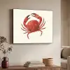 Krab - Felrood - Poten Textielframe zwart klein -sfeer3