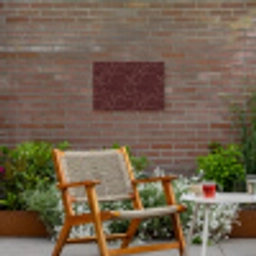 Abstract - Modern - Bruin Tuinposter op houten frame 2 cm dik klein 845 -sfeer3