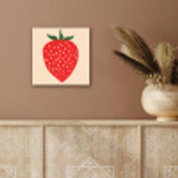 Aardbei - Rood - Modern - Boho aluminium wit klein -sfeer4