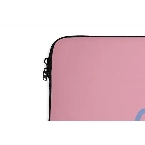 How lucky are we - Klavervier - Roze - Blauw laptophoes neopreen klein -detail