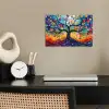Kunst - Levensboom - Bloemen - Hippie poster papier klein -sfeer1