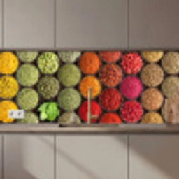 Kruiden - Schaaltjes - Kleurrijk - Textuur keuken achterwand 2 middel zz_3dshopping