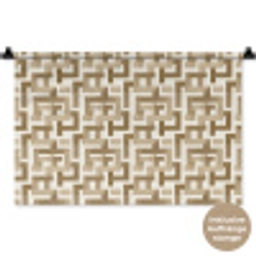 Geometrisch - Retro - Bruin Wandkleed katoen klein 269 -t3d_DE