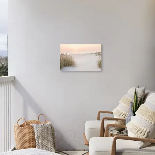Horizon - Duinlandschap - Zand Tuinposter op houten frame 2 cm dik klein -sfeer1