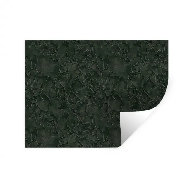 Muursticker - Bloemen - Lijnen - Groen