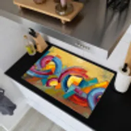 Abstract - Cirkels - Schilderij - Kleurrijk - Dynamisch Inductie beschemer met haakjes klein -sfeer1