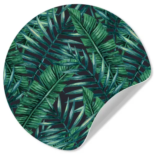 Bladeren - Tropisch - Jungle -  Natuur Wandcirkel behangsticker klein -3d