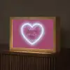 I liked it so it's mine - Neon hart - Roze Light Box met kabel (Tafellamp) klein -z3d_website