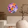 Bloemen - Kleurrijk - Bladeren Wandcirkel plexiglas klein -sfeer1