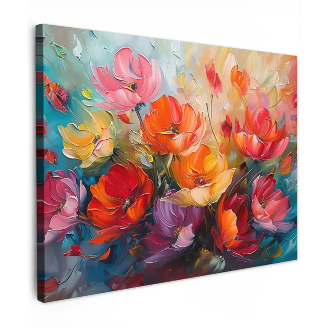Canvas schilderij - Bloemen - Kunst - Watercolor - Botanisch