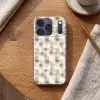Textuur - Linnen - Beige Telefoonhoesje iPhone 17 Pro klein 878 -sfeer1
