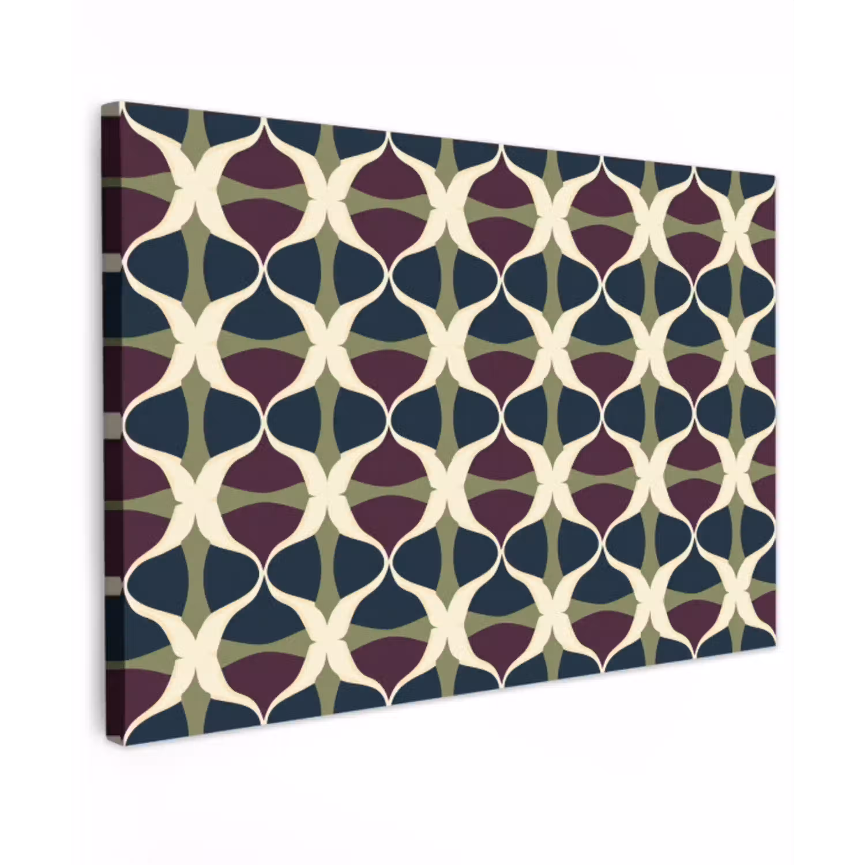 Abstract - Retro - Kleurrijk canvas 2cm klein 34 -z3d