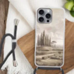 Vallei - Tuin - Natuur - Groen Hoesje iPhone 16 Pro Max met koord klein -sfeer4