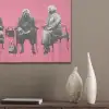 Graffiti - Vintage - Zwart - Street art - Roze - Banksy PET vilt klein -sfeer6_closeup