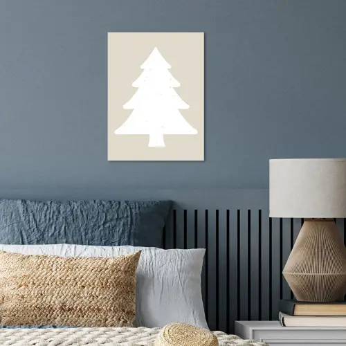 Japandi - Kerstboom - Beige - Kerstversiering poster papier klein -sfeer2