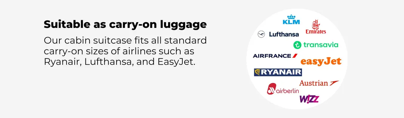 Carry-on luggage banner