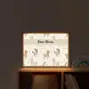 Veulens - Paard - Patroon - Beige Light Box met batterij (Wandlamp kind) middel -sfeer1_kind