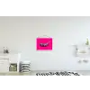 Banaan - Zebraprint - Roze textielposter latten blank klein -kinderkamer