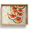 Mozaïek - Watermeloen - Rood - Pitten Dienblad Rechthoek middel -z3d_shopping