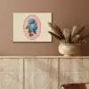 Bloemen - Blauw - Lijst - Bladeren PET vilt klein -sfeer4