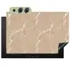 Beige - Marmer - Organisch - Wit Inductie beschemer met haakjes klein 777 -3d