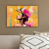 Vogel - Vrouw - Abstract - Bloem canvas 2cm klein -sfeer3