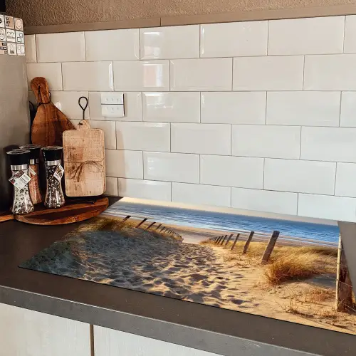 Strand - Zee - Duinen Inductie beschermer vinyl 3mm klein -sfeer3
