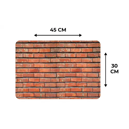 Rood - Bakstenen - Muur - Beschadiging Placemat vinyl groot 368 -specs