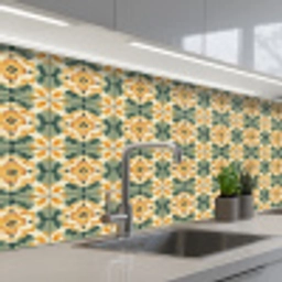 Keramiek - Verweerd - Kleurrijk keuken achterwand 2 middel 871 -3d_schuin