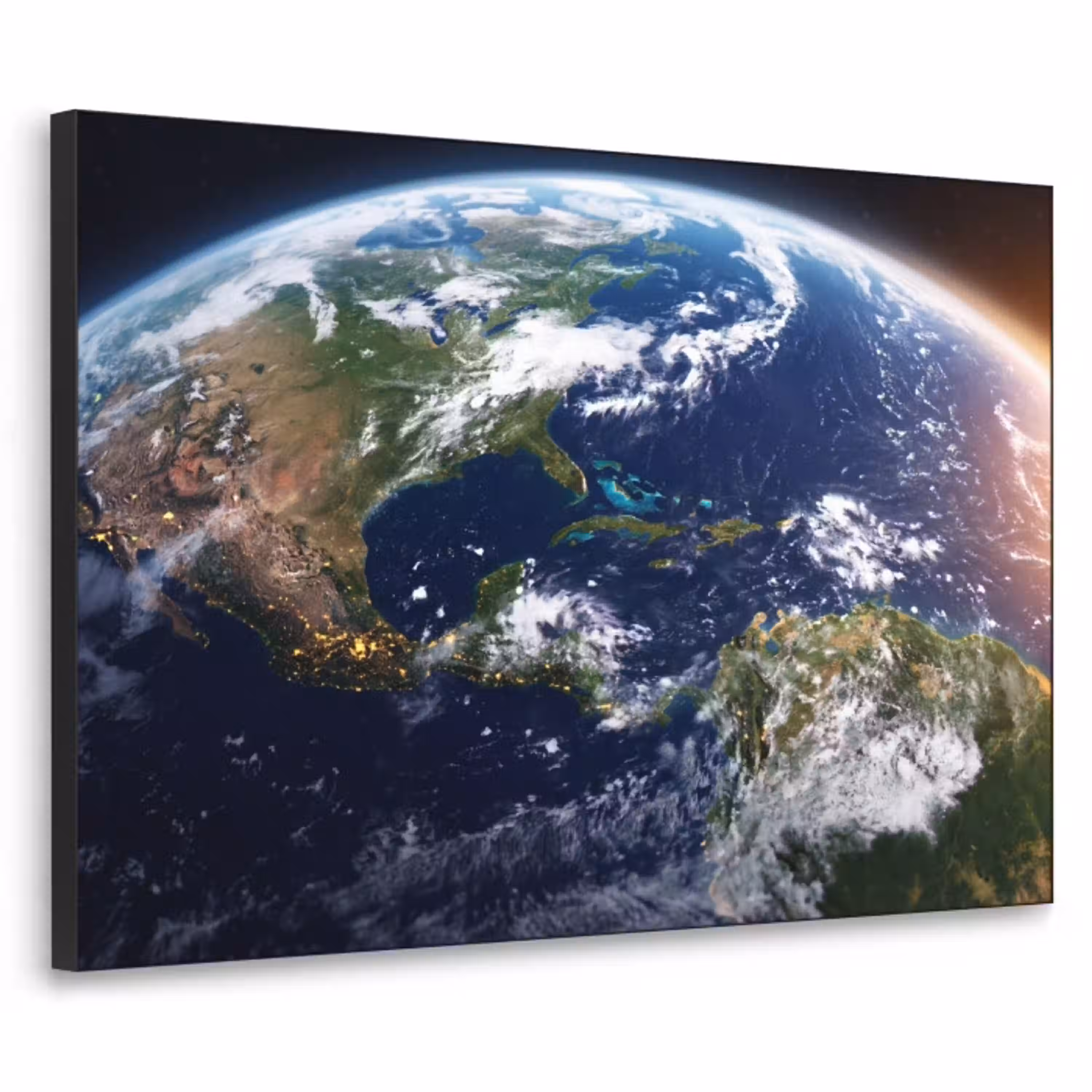 Planeet - Ruimte - Kosmos Textielframe zwart klein -3d