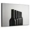 Wijnflessen - Zwart - Minimalistisch Textielframe - compleet frame klein -3d