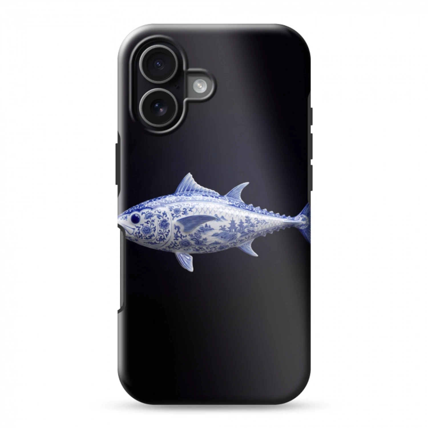 Porselein - Tonijn - Delfts - Blauw Toughcase MagSafe Apple iPhone 17 klein -3d