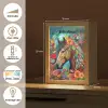 Paard - Bloemen - Schilderij - Natuur - Verf Light Box met kabel (Kinderlampje) klein -USP_FR