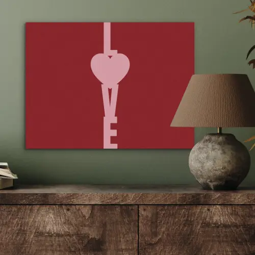 Love - Hart - Rood PET vilt klein -sfeer2