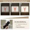 Kreeft - Waterverf - Aquarel - Oranje Light Box met batterij (Wandlamp) middel -USP_dimbaarNL