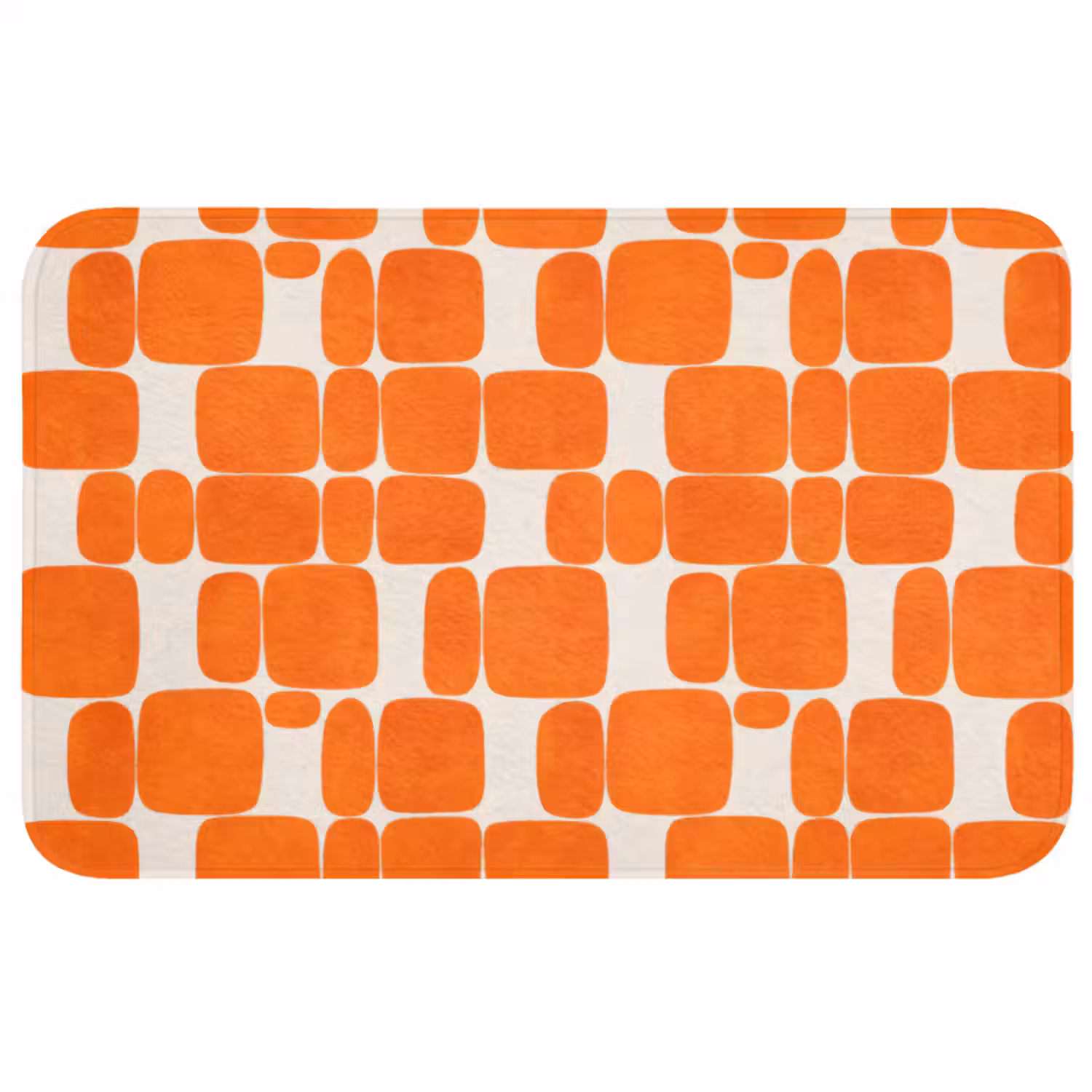 Badmat - Patroon - Retro - Oranje