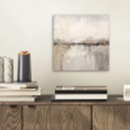 Moderne kunst - Abstract - Beige aluminium wit klein -sfeer1