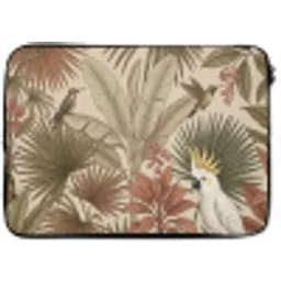 Tropisch - Vogels - Beige laptophoes neopreen klein -zkaufland3dotto