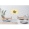 Vis - Sierlijk - Rugvin - Geel Muursticker klein -eettafel