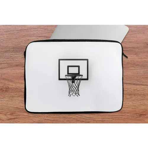 Basketbalbord - Minimalistisch - Zwart laptophoes neopreen klein -tafel