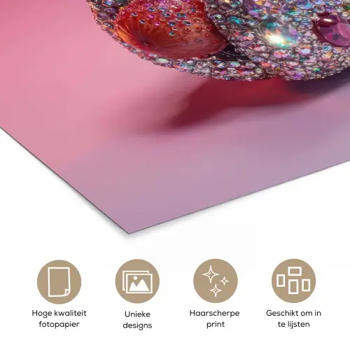 Hotdog - Steentjes - Glitters - Paars poster papier klein -closeup_NL