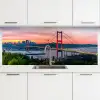 Brug - Rood - Skyline - Water keuken achterwand 2 middel -3d