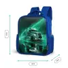 Vrachtwagen - Neon - Groen - Stad Kinderrugzak - Blauw middel -productfoto_formaten