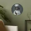 Hond - Garde - Kok Akoestische PET Vilt - Rond klein -sfeer2