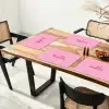 Toedeloe - Roze - Minimalistisch Placemat vinyl groot -zzsfeer4_Kitchenyeah-website