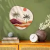 Palmbomen - Abstract - Zon - Heuvels Wandcirkel Organisch Forex 3mm klein -sfeer2